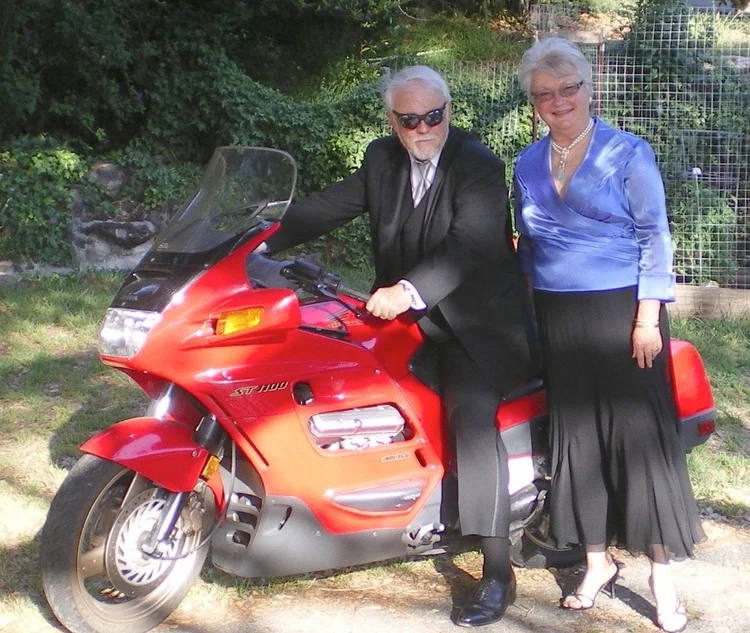 With my biker chick
